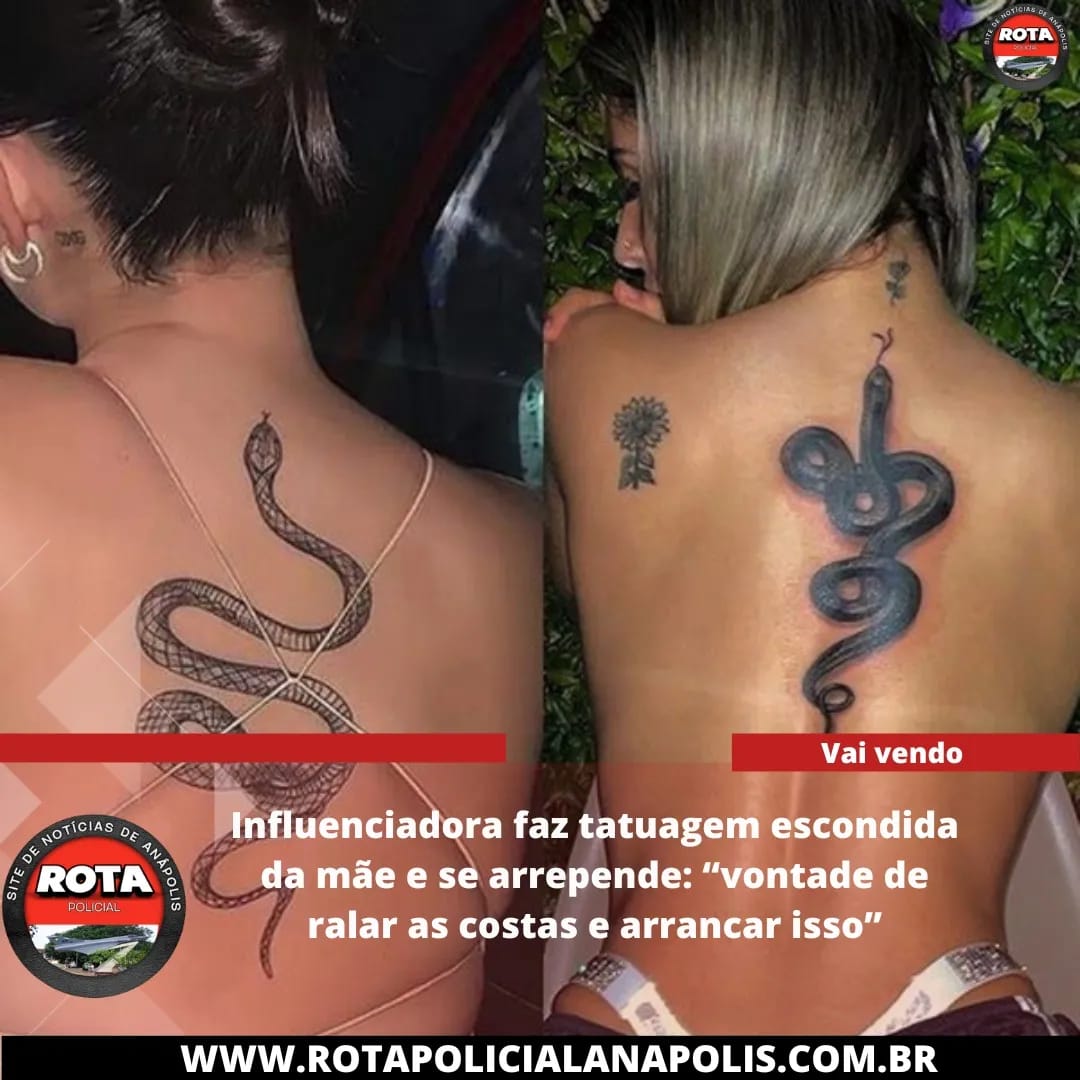 Influenciadora Faz Tatuagem Escondida Da M E E Se Arrepende Vontade De Ralar As Costas E